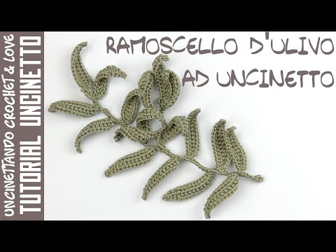 Видео: Урок вязания крючком - Оливковая ветвь (субтитры на английском и испанском языках)