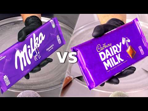 Видео: Испытание: Cadbury против Milka Ice Cream Rolls — решающее противостояние (ASMR)