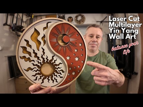 Видео: Лазерная резка Многослойное настенное искусство Инь Ян | #лазер #лазернаярезка #лазернаягравировк...