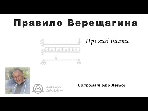 Видео: Метод Верещагина. Перемножение эпюр по правилу Верещагина. Определение прогиба балки, сопромат