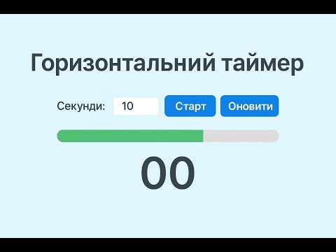 Видео: Таймер   практична робота html css javascript