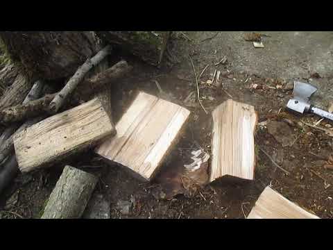 Видео: Технология колки дров для "задохликов". Просто, быстро, проверено временем и мной...