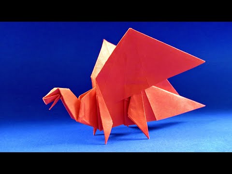 Видео: Как сделать дракона из бумаги - оригами дракон