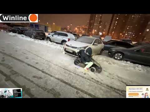 Видео: плохойпарень врезался на картинге в машину, твц оформляйте
