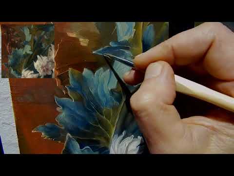 Видео: Голландская живопись Цветочный натюрморт Часть 8 Лессировки Создаём  глубину