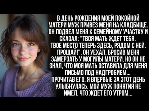 Видео: Муж бросил меня замерзать у могилы матери, но он и представить не мог, что было спрятано под плитой…
