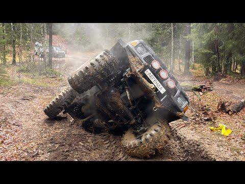 Видео: Все виды Defender) пытаются перевернуть бешеный Nissan Safari)