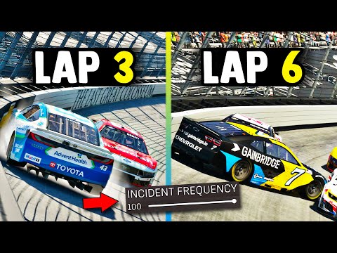 Видео: Я установил уровень аварийности на 100% и отключил предупреждения в NASCAR '25