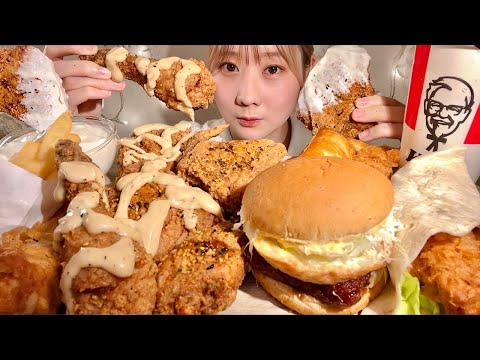 Видео: ASMR KFC Бургер с курицей в чесночном соевом соусе【русские субтитры】【Mukbang/ Eating Sounds】