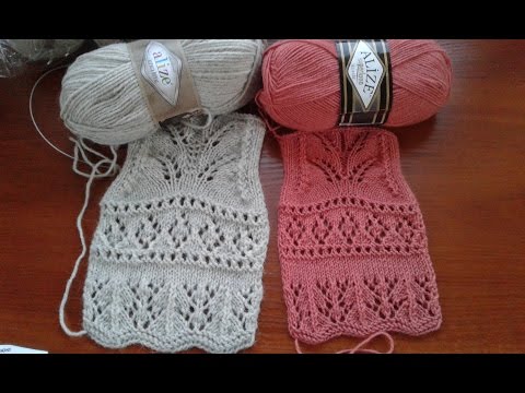 Видео: Ажурное платье спицами. Часть 1.