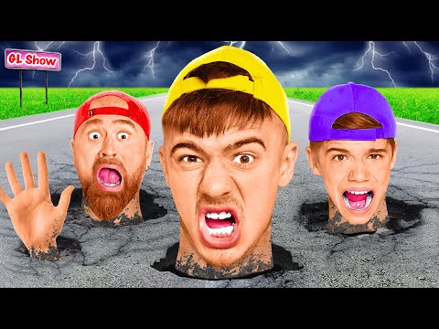 Видео: Кто Последний Вылезет Из Бетона, Получит 1000$ !