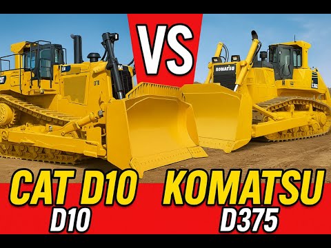 Видео: Caterpillar D-10 против Komatsu D-375: кто больше справится с грязью?