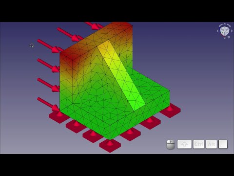 Видео: Учебное пособие по FreeCAD FEM — Получение результата