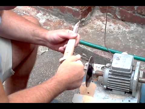 Видео: Создание рукояти финского ножа, с "грибком". часть 3