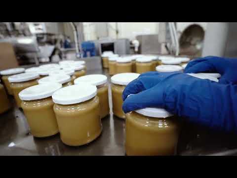 Видео: Производство фруктовых пюре Семилукская трапеза