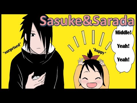 Видео: Бросок сюрикана - Сасукэ и Сарада [SasuSara] Doujinshi [Английский с русскими субтитрами] [HD]