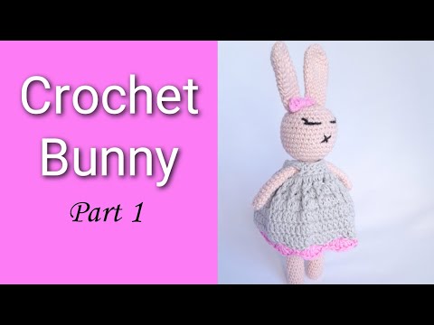 Видео: Вязаный крючком кролик, Вязаный крючком кролик, Как связать крючком кролика