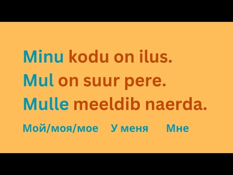 Видео: Minu? Mul? Mulle? │ Грамматика на эстонском │ Учить эстонский язык!
