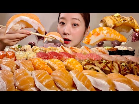 Видео: ASMR Японские конвейерные суши🍣【русские субтитры】【Mukbang/ Eating Sounds】