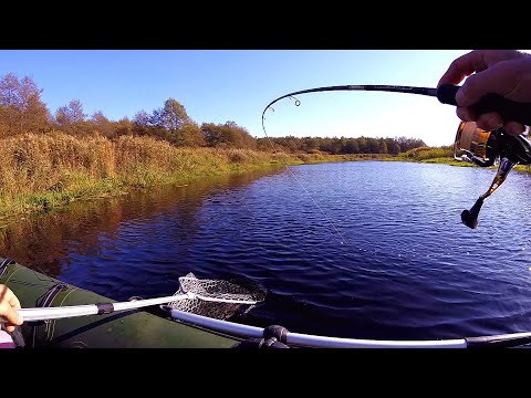 Видео: Речная рыбалка на щуку с лодки на воблеры