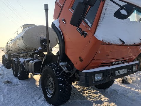 Видео: Зима, Мороз, Снятие коробки на КАМАЗе )