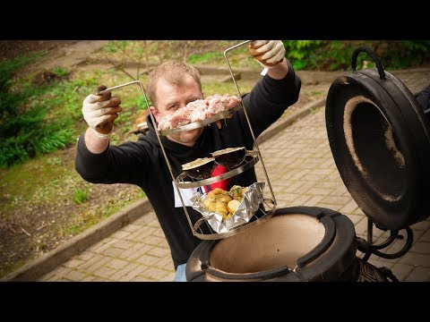 Видео: Мясо, Картофель и Баклажан в Тандыре!