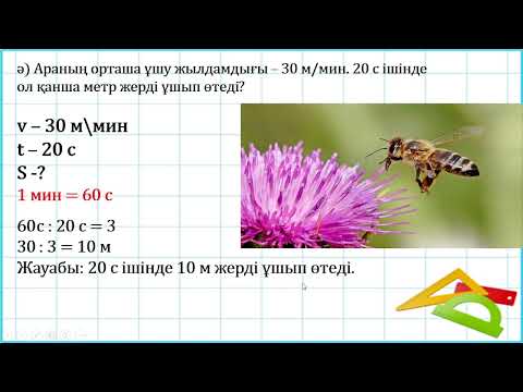 Видео: 4 сынып математика Қозғалысқа берілген есептер 1 тоқсан №29 сабақ