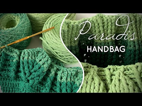 Видео: Вяжем роскошную сумку крючком 🌿PARADIS 🌿!!! Beautiful fashion crochet handbag