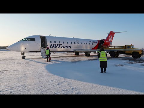 Видео: CRJ-200 а/к ЮВТ АЭРО | Рейс Санкт-Петербург - Усинск