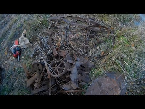 Видео: Коп металлолома на перепаханной деревне.Часть 2.