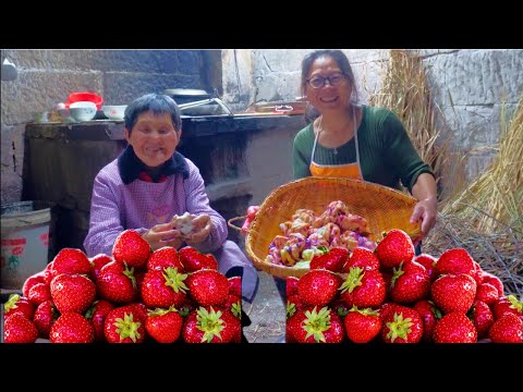 Видео: Урожай клубника, чтобы приготовить невероятные блюда | Китай сельская жизнь