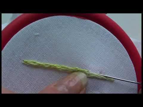 Видео: Стебельчатый шов Вариант 2