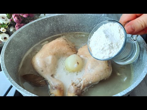 Видео: Просто всыпьте муку в кипящий куриный бульон!! Я больше не покупаю в магазинах! легко и вкусно