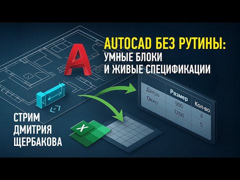 Видео: AutoCAD без рутины: умные блоки и живые спецификации. Дмитрий Щербаков