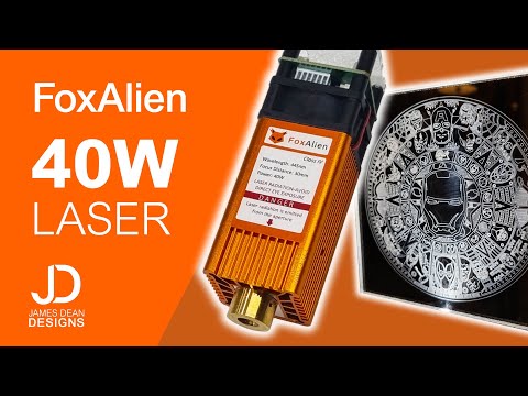 Видео: Мощный диодный лазер FoxAlien 40 Вт (выход 10 Вт)