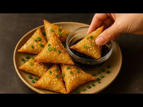 Видео: Хрустящие треугольники из рисовой бумаги с куриным фаршем — так просто и так вкусно!