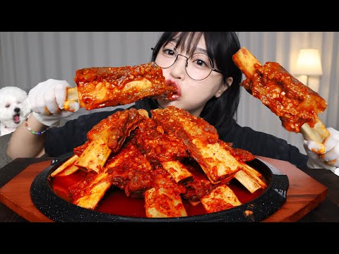 Видео: Острые тушёные говяжьи рёбра🔥🍖Mukbang ASMR