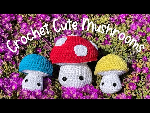 Видео: Как связать крючком милые грибы | Вязание крючком для начинающих