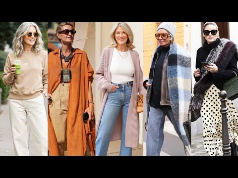 Видео: Естественные женщины старше 50, 60 и 70 лет. Последние модные советы для элегантных женщин.