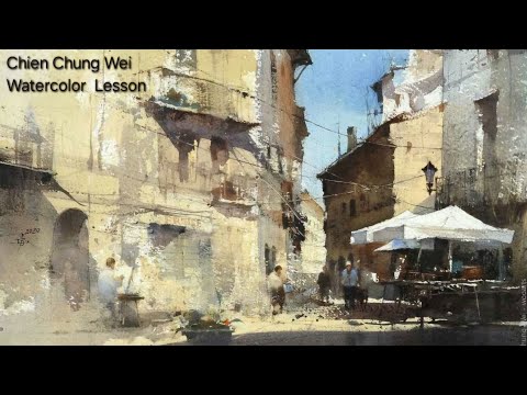 Видео: Демонстрация акварели Chien Chung Wei в Бесалу, Испанияipad