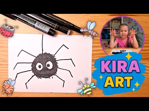 Видео: Как нарисовать ПАУКА! | Рисуем паучка