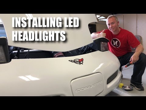 Видео: Установка светодиодных фар на C5 Corvette