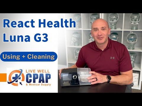 Видео: Как использовать и чистить React Health Luna G3 CPAP