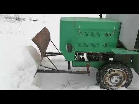 Видео: Тест драйв самодельной лопаты для уборки снега, на самодельном Т-150.