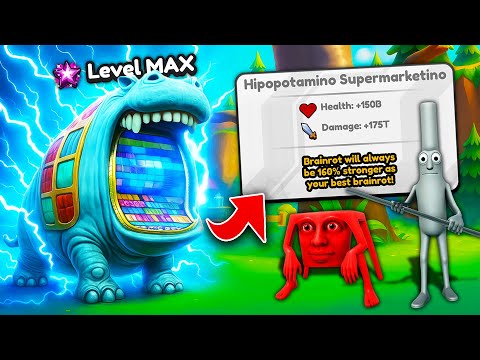 Видео: Открываем МАКСИМАЛЬНЫЙ УРОВЕНЬ Гипопотамино Супермаркетино в Brainrot Evolution! (Roblox)