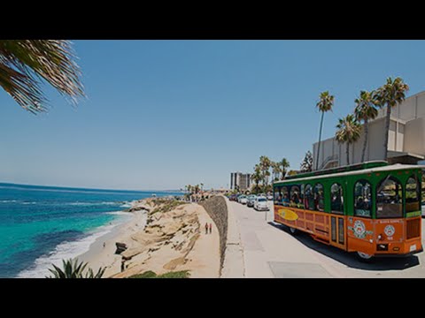 Видео: San Diego, California. День первый-экскурсия на троллейбусе