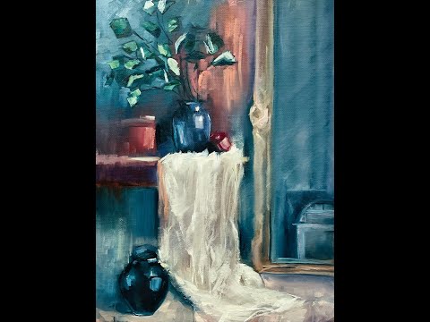 Видео: Нарисовать натюрморт / драпировка / живопись маслом / научиться рисовать / Карина Мельгуй