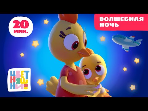 Видео: Цветняшки —  Волшебная ночь — Колыбельные Курочки Коко — Развивающий мультфильм