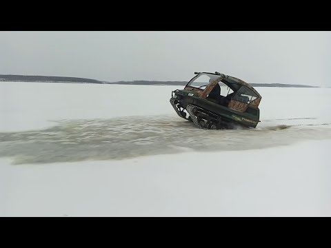 Видео: Тингер провалился на льду :-)