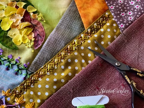 Видео: #crazy#quilt# Расшиваем блок декоративными швами